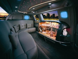 10 Pass. Lincoln Limousine Interior