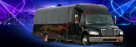 mercedes freightliner party bus, los angeles party bus