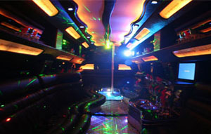 Los Angeles Hummer H2 Party Bus Interior - 22 Passenger