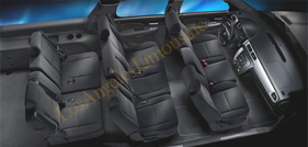 7 Pass. Chevrolet Suburban Interior, Los Angeles party buses