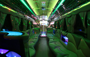 Golden Eagle Party Bus Interior, los angeles party bus
