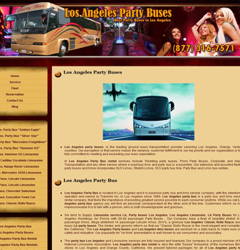 With Los Angeles party bus rental you will enjoy most luxury limo and party buses in Los Angeles